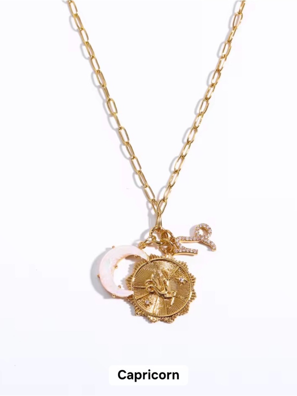 Gold Zodiac Coin Necklace (Pick 1) - Picture 9 of 10